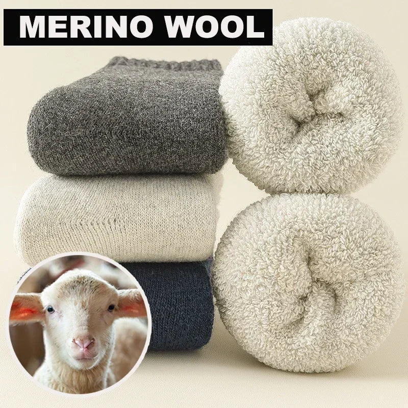 Warme und kuschelige Socken aus Merinowolle (3 Paar)